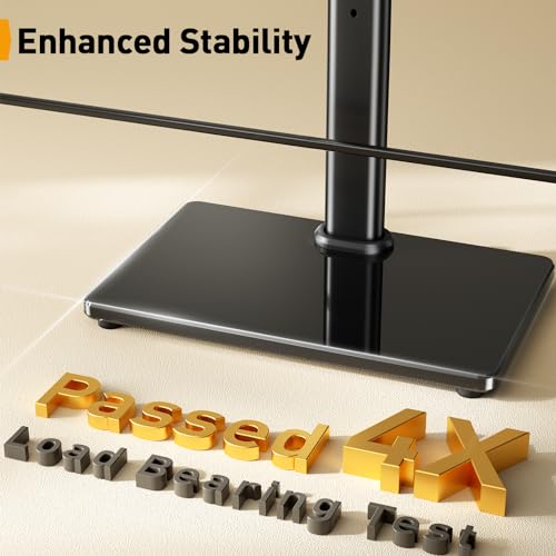 PERLEGEAR TV Standfuss TV Ständer Schwenkbar für 24-60 Flach & Curved Fernseher bis zu 45 KG, TV-Standfüße Höhenverstellbar & Fernsehständer Stabil,Universeller TV Standfuss Max.VESA 400x400 mm