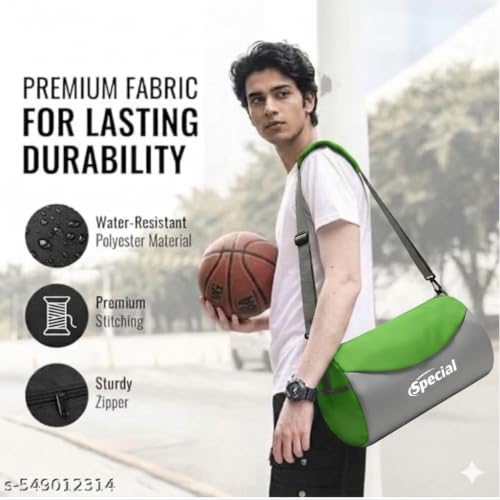 Image of Special Sports Duffel Bag with Adjustable Shoulder Strap, Green