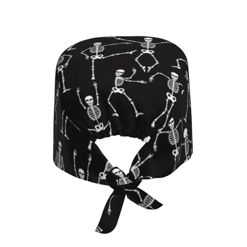 Image of Working Cap Scrub Cap with Sweatband Adjustable Unisex Women Tie Back Hat Nurse Surgical Caps
