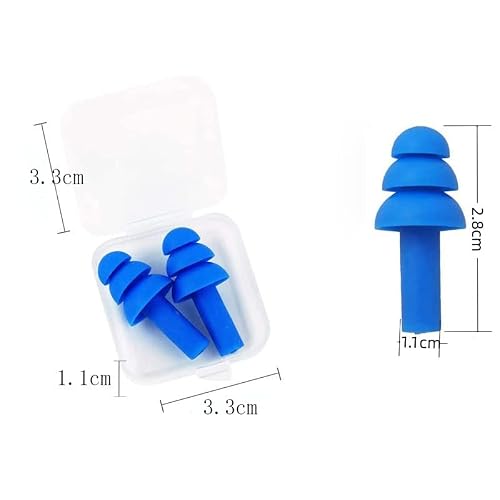 Silicone Swimming Earplugs,Swimming Ear Plugs Comfortable, Waterproof,Reusable Silicone Ear Plugs For Swimming Ear Plugs Swimming Showering Case For Swimming, Surfing 6 Pairs #TOP1