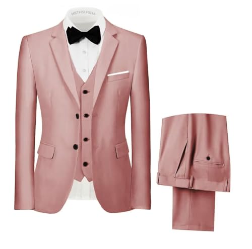 3 Piece Suit Classic Fit Suits for Men Wedding Two Button Blazer Single Breasted Prom Men's Suits