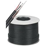 kombikabel rg59 Videoüberwachung CCTV Kabel Kabelrolle Koax und Strom RG59+2 Kombikabel Anschlusskabel Schwarz 250 m [250 Meter]