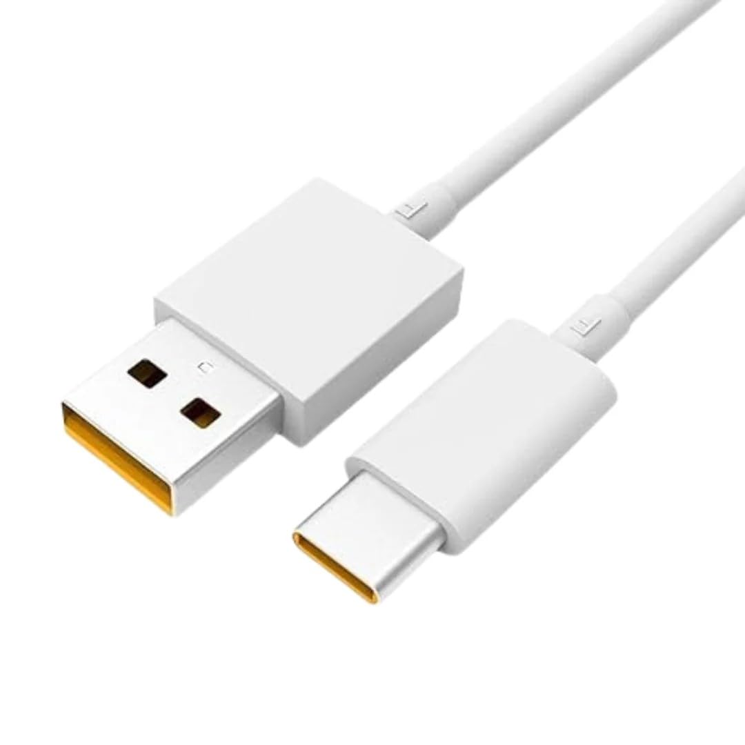 Realme 65W Original Supervooc USB Type C Charging Cable Wire for Realme 12/12 Pro Plus/11 Pro Plus/11 Pro/10 Pro+/9 Pro/8/7/Narzo 60 Pro/50 Pro/30/20/C21/ 33W Supardart Dart Also Quick Charge, White Realme 65W Original Supervooc USB Type C Charging Cable Wire for Realme 12/12 Pro Plus/11 Pro Plus/11 Pro/10 Pro+/9 Pro/8/7/Narzo 60 Pro/50 Pro/30/20/C21/ 33W Supardart Dart Also Quick Charge, White