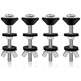 4PCS Universal Toilet Tank to Bowl Bolts Kit, Heavy Duty Toilet Bolts, Waterproof Stainless and Rubb