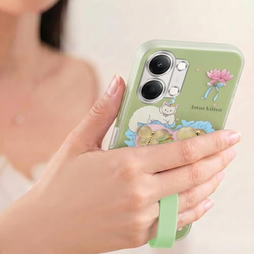 Image of Jkobi Back Cover Case for Vivo Y11 | Vivo Y21 5G (3D Cute Heart Strap Holder | Camera Protection | Designer Girls Print)