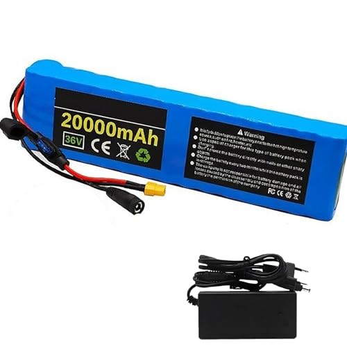 Batería De Iones Litio 36 V, 20 Ah, Eléctrica Recargable A Prueba Agua 20000 MAh Con Protección BMS, Alta Potencia For Motor 0 W-250 W(XT60+SM)