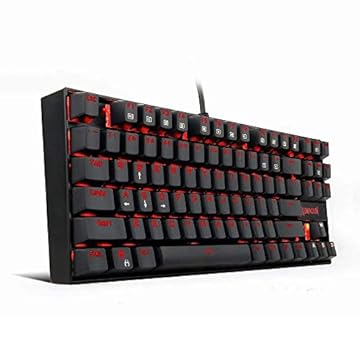 Redragon Teclado Mecânico Gamer Kumara ABNT2 LED Vermelho Single Color Switch Outemu Blue, UNICO, K552-2 PT-Blue