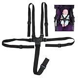 Universal 5 Point Harness Strap, Adjustable Harness Belt, Safety Harness Seat Belt for High Chair/Pushchair/Stroller, Full Protection Child Kid Harness Belt