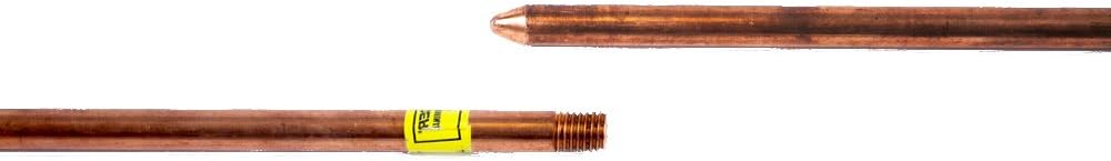Harger 1248CUAT Class II Copper Air Terminals, 1/2" X 48", With 1/2" Threads