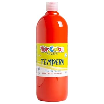 Toy Color Tempera Paint | Red | 1000 ml | Washable Paints for Kids | Poster Paint