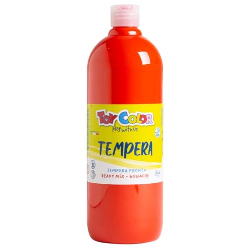 Toy Color Tempera Paint | Red | 1000 ml | Washable Paints for Kids | Poster Paint