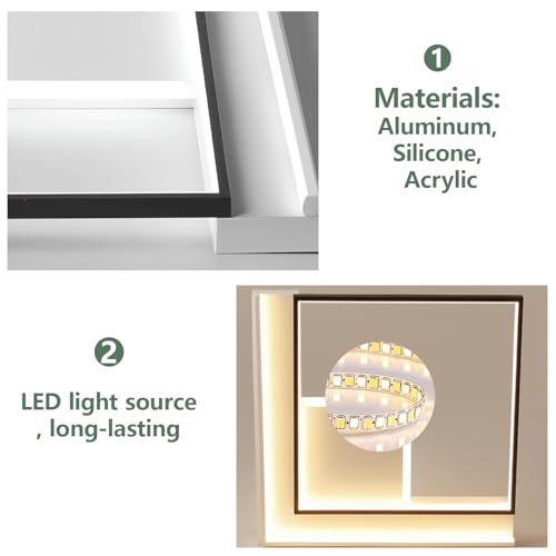 Plafonnier LED dimmable avec télécommande pour salon moderne