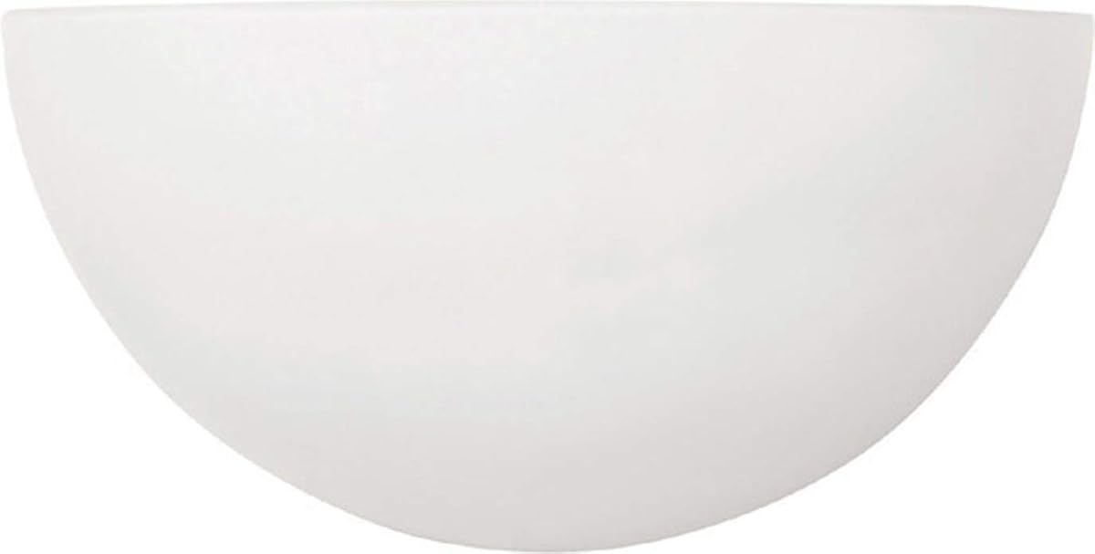 Capital Lighting 1680MW Crescent Opal Aplique de pared de vidrio, 1 luz, 100 vatios, 5" H x 11" W, blanco mate