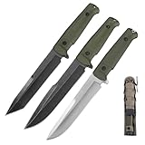 Generisch KLDINGDIAN Tactical Fixed Blade Knife, 3.9' 4Cr Steel Blade with Rust-Proof Coating, 11.1' EDC Knife with Sheath for Outdoor Survival