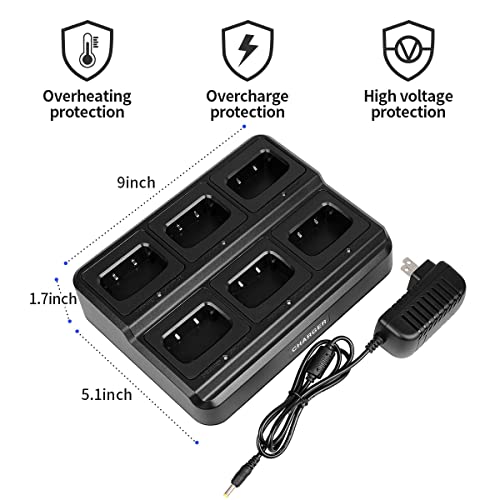 Pxton Walkie Talkies For Adults Long Range With Upgraded Earpiece,Radios Walkie Talkies Rechargeable Portable Two Way Radios With 6 Way Multi Gang Charger And Li-Ion Battery (6 Pack). #TOP1
