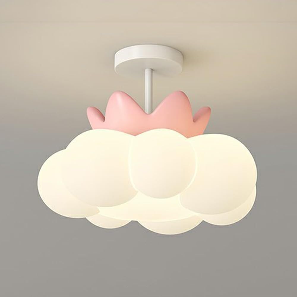 Lustre rose à intensité variable plafonnier nuage blanc moderne - 6