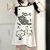 Shirts for Women Cartoon Graphic T-Shirts Off Shoulder Shirts Fashion Gothic Tops, black, L #2