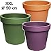 Produktbild alles-meine.de GmbH Design - XXL - großer Blumentopf / Pflanzkübel / Pflanzschale - Ø 50 cm - 55 Liter - bunter Farb-Mix - rund - Gross - Kunststoffkübel - Übertopf Pflanzgefäß -..