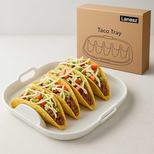 Lanasz Silicone Taco Plates Set of 1 – Non-Slip & Heat-Resistant Taco Holder for Parties, Picnics & Family Dinners