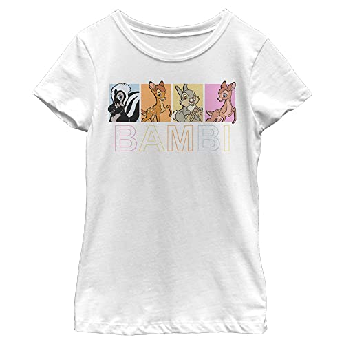 T-shirt Bambi Disney fille XL blanc idéal pour les sorties d'école