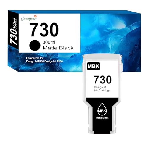730 730XL Cartucho de tinta MBK 300ml compatible con HP 730 Cartucho para HP 730 P2V65A P2V71A para HP DesignJet T1700 T2600 T160 (1 paquete)