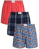 Premium-Baumwollstoff: Hergestellt aus weicher, atmungsaktiver Baumwolle, bieten diese Herren-Boxershorts ein leichtes Gefühl, das perfekt für den Alltag ist. Das gewebte Material bietet Komfort und Atmungsaktivität, damit Sie sich den ganzen Tag frisch fühlen, egal ob Sie unterwegs sind oder zu Hause entspannen.