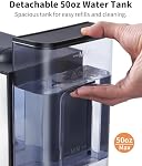 KIDISLE Hot & Cafetière Iced avec décor gras, cafetière à service unique pour la tasse K et les sols, 6-14 Oz Tailles de bras, 50 Réservoir d'eau amovible Oz, noir