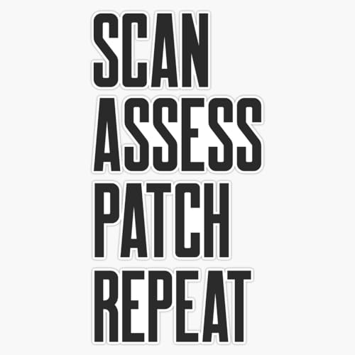 Cybersecurity Scan Assess Patch Repeat Sticker Vinyl Decal Car Laptop Wall Window Bumper Sticker 5"