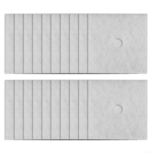 Lot de 20 filtres G2 pour Maico ZF 60/100 et tous les types ER, 135 x 135 mm de rechange avec trou intérieur de 22 mm, fibre blanche