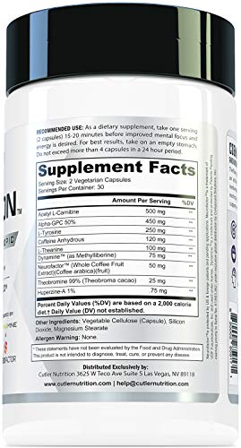 Cognition High Potency Brain Nootropic Focus Supplement: Best Nootropic And Energy Pills For Mental Clarity, Memory, Studying, Gaming, And Work | Alpha Gpc, Dynamine, Caffeine, L Theanine, 60 Count #TOP2