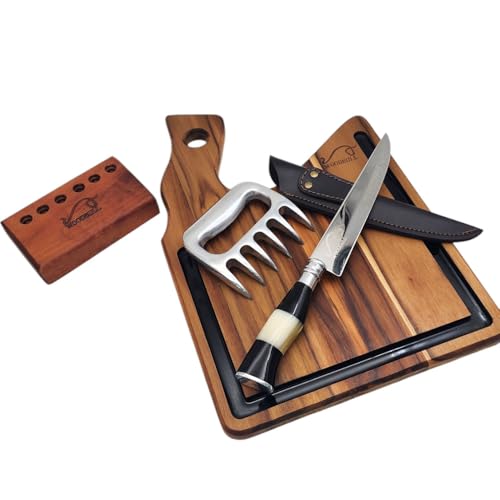 Kit Churrasco Life BBQ Supreme, com Tábua de Churrasco Personalizada, Faca Inox Artesanal 8