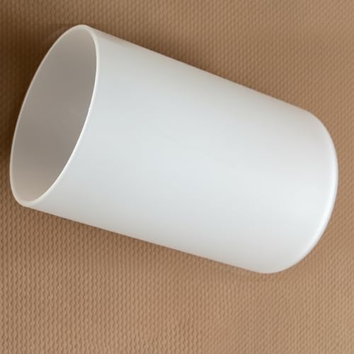 Image of SINOMAN Frosted Glass Lamp Shade Globe White Matte Cylinder for Pendant Lights, Hanging Lamps, Chandeliers, Wall Sconces & Ceiling Fixtures | Modern Frosted Glass Light Shade Home Lighting