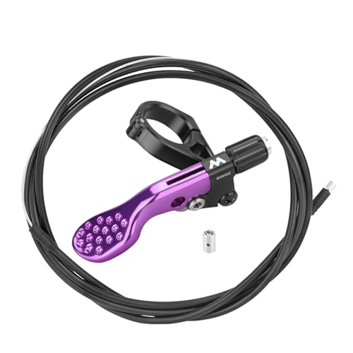 JFOYH Dropper Post Lever for Mountain & Road Bikes Adjustable Seatpost Remote for 22.2mm Handlebars- Purple