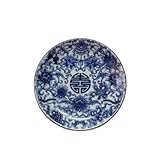 Funziona come stoviglie decorative vintage for la casa, integrando vecchi elementi di porcellana blu e bianca