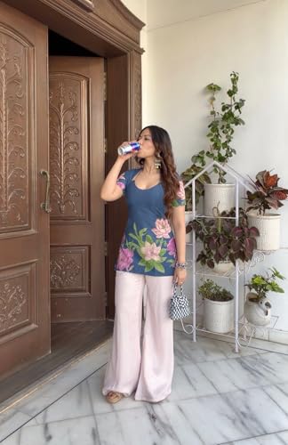 Image of ANNI Designer Cotton Short Kurti for Women | Stylish Kurti | Short Kurti Top | Casual Kurta for Women | Comfortable Cotton Kurtis for Womens