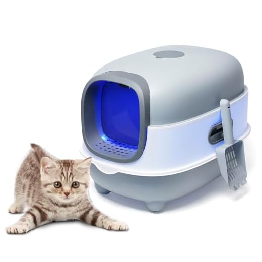 Großes Vollständig Geschlossenes Katzenklo, Leicht zu Reinigen, Spritzwassergeschützt