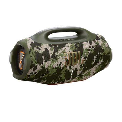 JBL Boombox 4, Altavoz Bluetooth portátil, Sonido JBL Pro con Refuerzo de Sonido IA, IP68 Resistente al Agua/Polvo, hasta 34 Horas de reproducción, conexión Auracast multialtavoz, Dos ajustes de