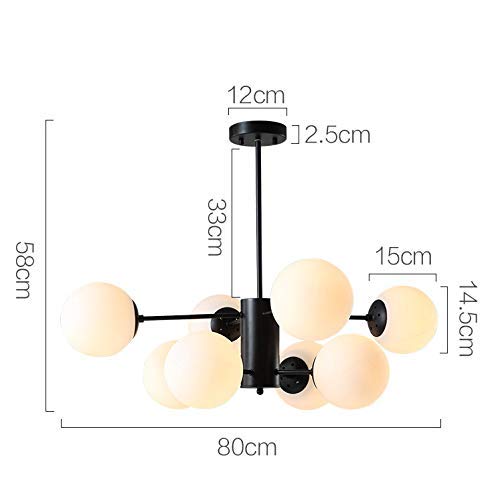 Lámpara colgante ajustable Sputnik de 12 luces estilo Mid-Century 6