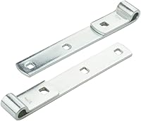 Vista 1 de National Hardware N130-054 290BC Bisagras de gancho de tornillo/correa en zincado, paquete de 2, 8 pulgadas
