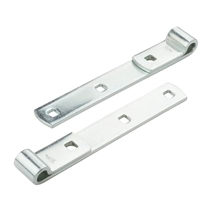 National Hardware N130-054 290BC Screw Hook/Strap Hinges in Zinc plated, 2 pack
