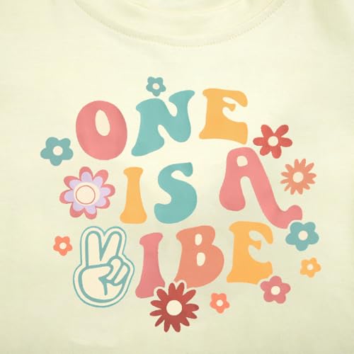 Image of Birthday Girl Shirt Toddler 5th Birthday Shirt Five is A Vibe Print T-Shirt Cute Short Sleeve Outfit Kids