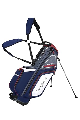 Principal 9.5" Lightweight Golf Stand Bag With 2 Full Length Dividers, 7 Pockets And Padded Dual Strap, Navy/Grey/Red - Image 4