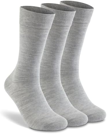 LIXIA Men's Thin Merino Wool Crew Socks Winter Warm Breathable