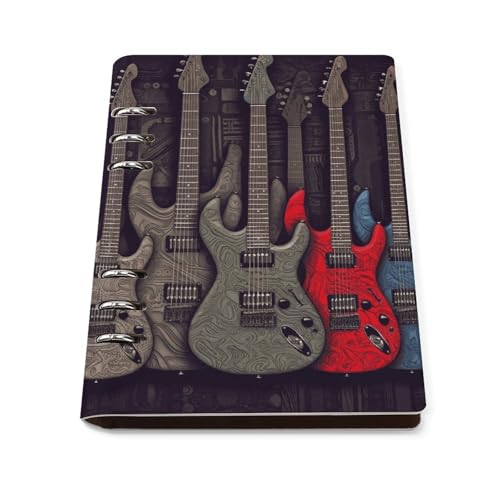 Carnet de notes pour journal intime et bureau avec motif guitare inspirant