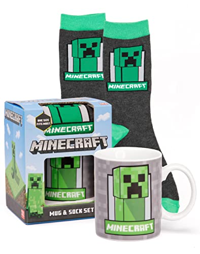 Minecraft Cup und Socken One Size Creeper Becher 11oz Spielewaren Einheitsgröße