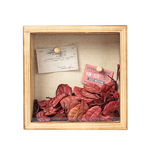 Image of Shadow Box Frame 6x6 Shadow Box Display Case with Linen Back of Awards Memorabilia Flower, Pictures, Keepsakes、Bouquet、Medals and More Photos Memory Box