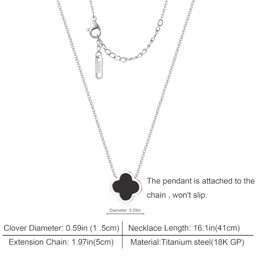 3 PC Set 18K Gold Plated Clover Necklace Dainty Four Leaf Clover Necklaces For Women Mothers Day Gift Birthday Valentine's Day Charm Necklace2
