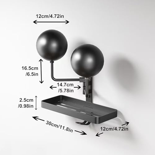 Soporte de pared para casco con gancho doble de metal resistente 2