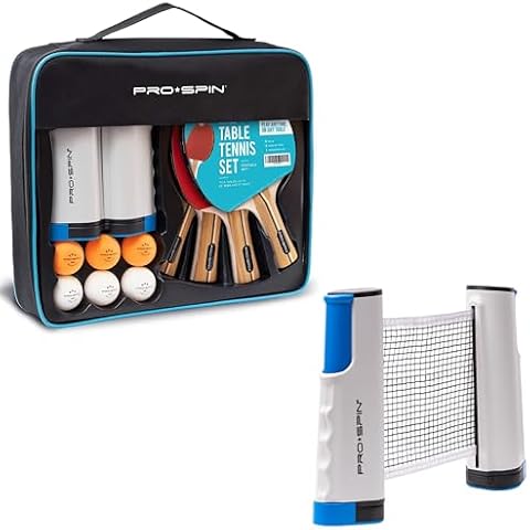 All-in-One 4-Player Set & Net Bundle: 4-Player Set + Retractable Net Cover