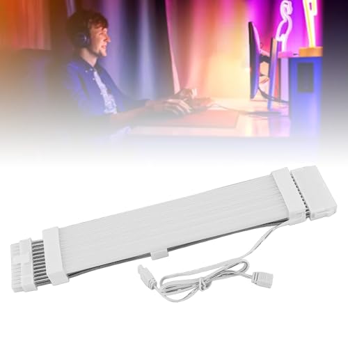 Cable extension ARGB 30cm ASHATA con funda neón para iluminación de placa base en PC escritorio 4